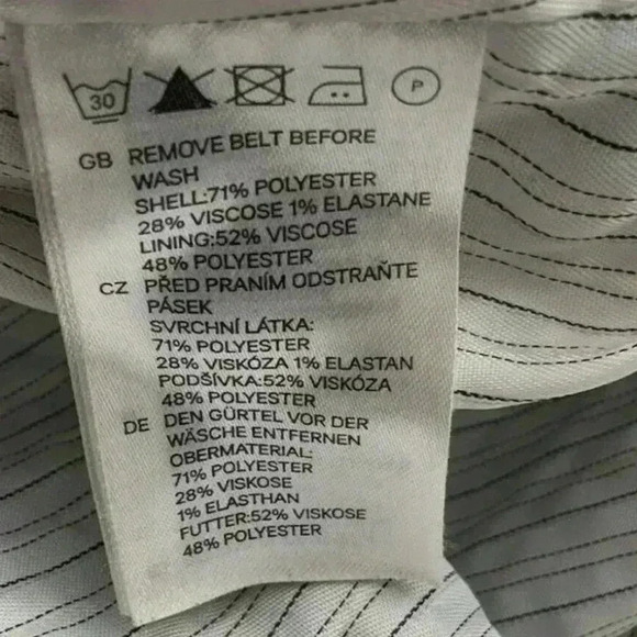 H&M Charcoal Gray Lined Stitched Waist Side Zip Sleeveless Dress Size 8 - Picture 5 of 5